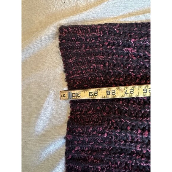 Lane Bryant Sweater Womens 14/16 Burgundy Striped Knit‎ Heavy Pullover V Neck - Picture 9 of 11